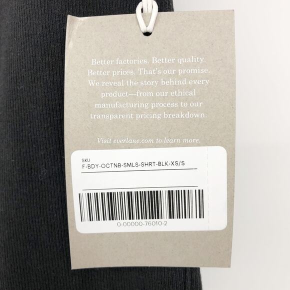 EVERLANE Womens Seamless Bike Shorts Black XS S Pull-On Stretch High Rise NWT - Picture 9 of 10